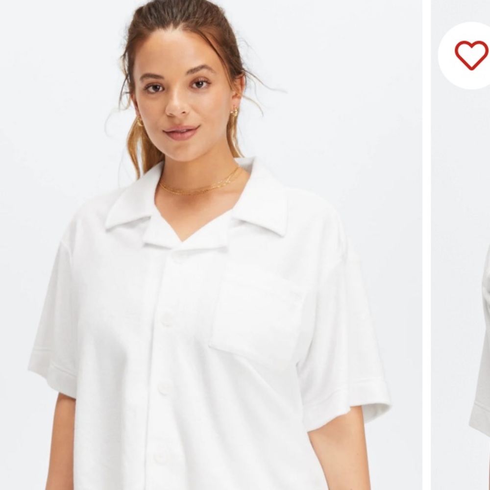 Island Terry Boxy Button Up